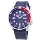 Seiko Automatic SKX009K1-var-LS13 Diver's 200M Dark Blue Leather Strap Men's Watch
