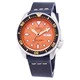 Seiko Automatic SKX011J1-var-LS15 Diver's 200M Dark Blue Leather Strap Men's Watch