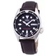 Seiko Automatic SKX013K1-MS6 Diver's 200M Dark Brown Leather Strap Men's Watch