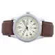 Seiko 5 Sports Military Automatic Japan Made Brown Leather SNZG07J1-var-LS12 100M Men's Watch