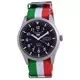 Relógio masculino Seiko 5 Sports Automático de Poliéster SNZG15J1-var-NATO23 100M