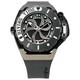 Relógio masculino Mazzucato RIM Scuba reversível preto com mostrador duplo automático SUB02-BKCG9 100M