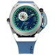 Relógio Masculino Mazzucato Rim Scuba Azul Verde Reversível Automático SUB03-BL3255 100M